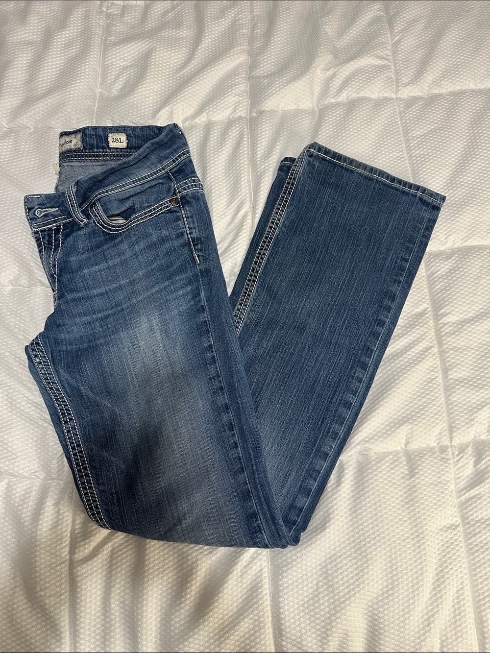 BKE Women's Boot Cut Jeans in Dark Blue Wash